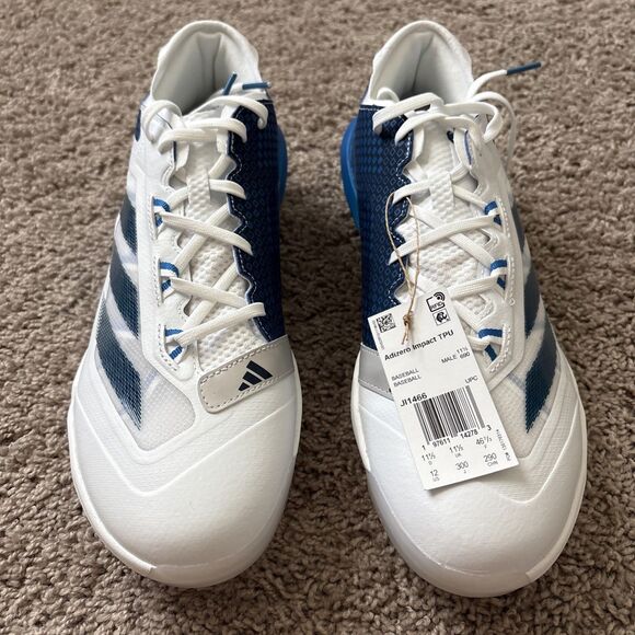 Adidas Adizero Impact TPU 'Warp Speed' Blue White Baseball Cleats Size 12 JI1466 - Picture 1 of 6